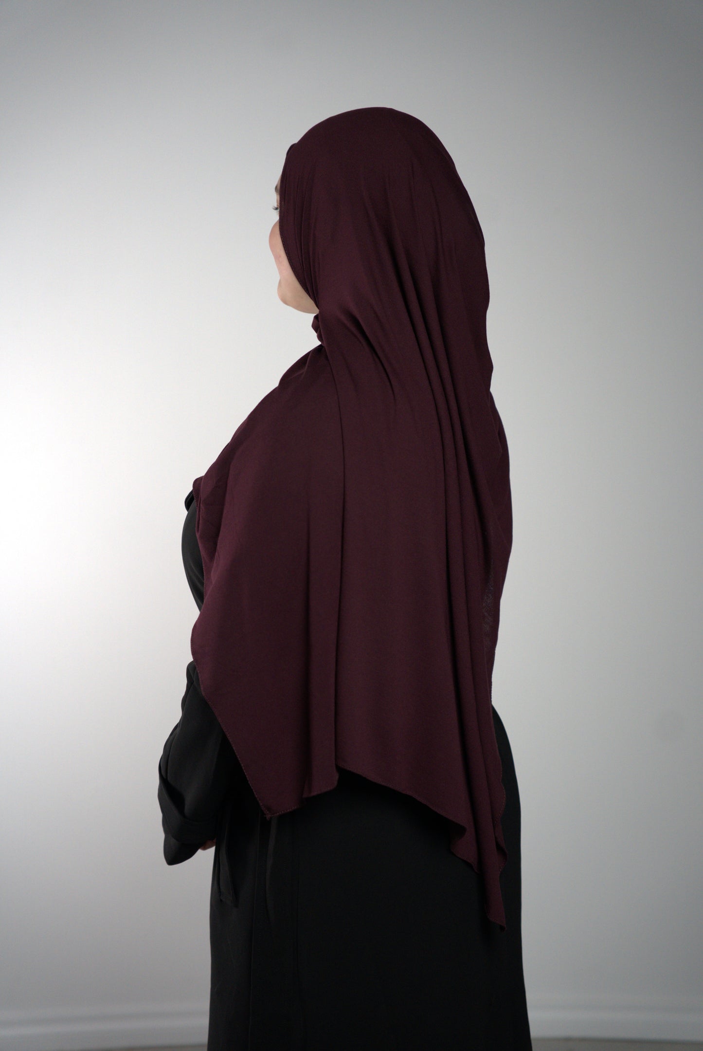Soft Stretch Cotton: Deep Burgundy