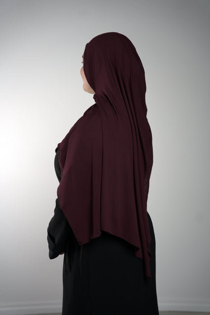 Soft Stretch Cotton: Deep Burgundy